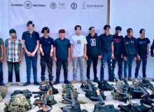 Operativos en 6 municipios; detienen a 16 civiles, aseguran 27 vehiculos, armas y droga