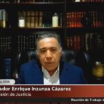 REAPARECE EL SENADOR ENRIQUE INZUNZA EN SESIÓN EN LINEA