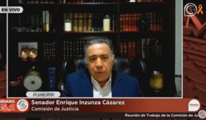 REAPARECE EL SENADOR ENRIQUE INZUNZA EN SESIÓN EN LINEA